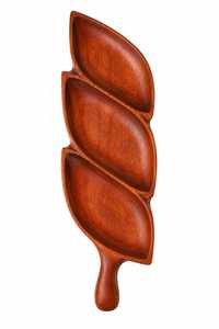Plateau à collations en bois moderne, fait main, décoratif, avec poignée, pour bar à café, table à manger et décoration intérieure - Product Image 2