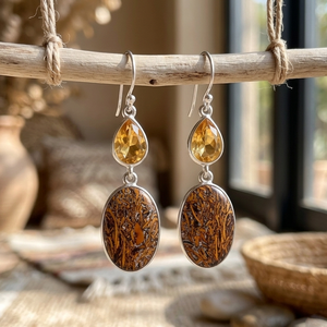 Wholesale Certified 925 Sterling Silver Natural Stone Faceted Citrine <b>Drop</b> Dangle Gemstone Earrings Unisex Gift Birthday - Product Image 4