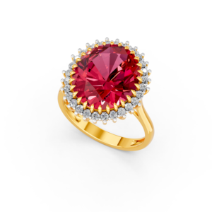 Anillo Personalizado de Oro Sólido de 14K, 9K, 10K, 18K con Gema de Laboratorio de 7 Quilates, Certificado IGI, Joyería Fina Ética, MOQ 3 Piezas, 10 Piezas, RJC OEM ODM E201344 - Product Image 1
