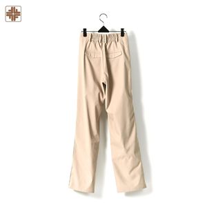 ODM Pantalon en polyester découpé kaki de bureau pour femme - Product Image 2