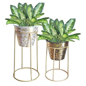 Modern Metal Planter <b>Pot</b> <b>Large</b> Size <b>Flower</b> <b>Pot</b> For Indoor Plants Outdoor Garden Balcony And Patio Decoration Use - Product Image 1