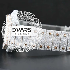 New Arrival Luxury 42mm Square Case 20mm Band Moissanite Hip Hop Diamond Watch for Gifts & Occasions - Product Image 2