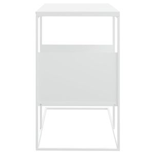 Table console en bois d'ingénierie blanc 21,7 x 14,2 x 23,4 pouces - Product Image 4