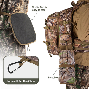 Coussin lombaire portable camouflage réglable pour chaise de camping, pêche, chasse tactique - Product Image 6