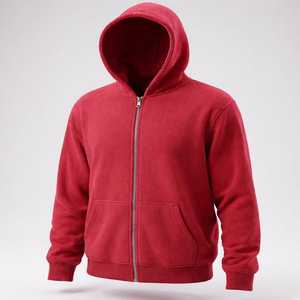Sudadera con capucha extragrande personalizada con cremallera completa, chaqueta de algodón grueso para hombre y mujer, estilo casual urbano - Product Image 1