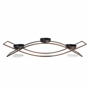 Support de bougie chauffe-plat ovale en fer rouge Moradabad Art Metal Ware, résistant à la chaleur, décoration intérieure, sans gouttes, sans parfum, fait main - Product Image 4