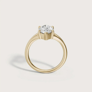 14k Yellow Gold Marquise Diamond <b>Ring</b> 2.07CT Lab Grown Solitaire V Prong 4 Claw 2MM <b>Split</b> Band Engagement <b>Ring</b> Minimal Style - Product Image 3