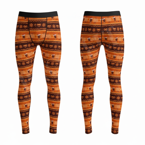 Leggings de compression personnalisés en gros, style OEM ODM, collants thermiques de sport, pantalons de fitness imprimés sur mesure pour hommes - Product Image 3