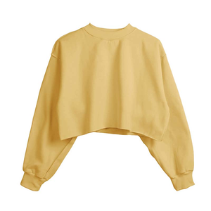 Sweat-shirt à capuche court à manches longues pour femme, décontracté, ample, en coton brodé - Product Image 2