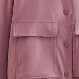 <b>Ladies</b> Cropped Bomber <b>Jacket</b> Full Zip Short Outerwear Classic Ribbed Hem Long Sleeve <b>Lightweight</b> Casual Fashion Streetwear - Product Image 6