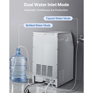 Macchina Professionale per Produzione Ghiaccio (68 kg/24h, 13,6 kg di Capacità, Acciaio Inox, Integrabile/Autonoma/Sottobanco) - Product Image 6