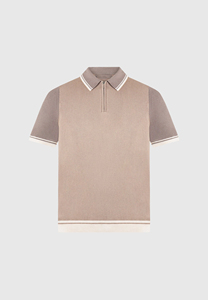 Chemise tricotée de haute qualité pour homme – Coton/fibre de bambou durable et anti-humidité pour usage sportif et décontracté – Bleu marine uni - Product Image 3