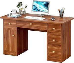Escritorio de Oficina Multifuncional de Latón y Mesa para Computadora con Estantes, Diseño Elevable para Uso Decorativo en Bodas, Estilo Art Deco Industrial - Product Image 1