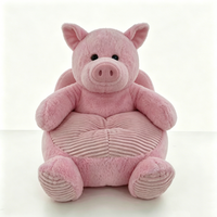 Fauteuil enfant en peluche rose personnalisé en forme de cochon, canapé pour tout-petit en forme de cochon, fauteuil enfant en peluche en forme de cochon de ferme
