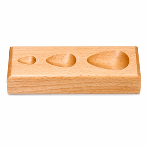 Plaque en forme de goutte à 3 cavités de qualité supérieure pour la fabrication de bijoux et le façonnage des métaux |   Outil de façonnage en bois pour orfèvre et argentier - Product Image 1