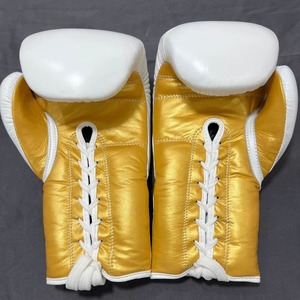 Gants de boxe à lacets personnalisés, gants de combat professionnels, gants de boxe en cuir pour l'entraînement, avec lacets au poignet - Product Image 2