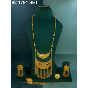 Collier de mode plaqué or de qualité supérieure, vente en gros, bijoux de mariage indiens, bijoux à pièces arabes, ensemble arabe - Product Image 3