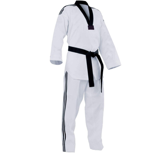 Uniformes de Taekwondo Personalizables con Cuello en V, Transpirables, de Algodón y Poliéster, Dobok para Adultos, Suministro OEM - Product Image 5