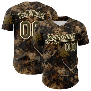Custom Printed Camo Baseball Jersey Breathable Athletic 100% Polyester Short Sleeve All Seasons - Product Image 5