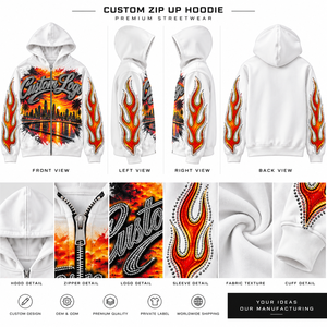Custom Rhinestone Flame 100% Cotton Fleece Men's <b>Black</b> Studded <b>Zip</b> up Streetwear <b>Hoodie</b> OEM Private Label Printed Design - Product Image 5
