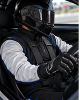 Combinaison de course moto pour homme à manches longues, blocs de couleur blanc, rouge et noir sur le devant, en polyester/nylon, imperméable, séchage rapide, toutes saisons