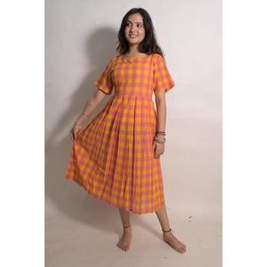 Vestido Largo de Algodón Tejido a Mano para Mujer, Estampado Suave, Estilo Boho, Informal, para Fiestas de Verano, Ropa Étnica Hecha a Mano en India, Cintura Natural - Product Image 3