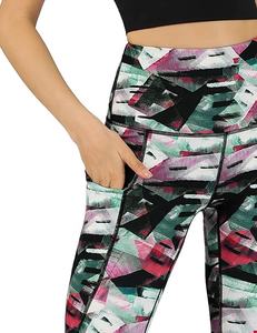 Custom Printed High Waisted Yoga Pants with <b>Pockets</b> for Women Workout Running Sublimated Gym <b>Leggings</b> - Product Image 3