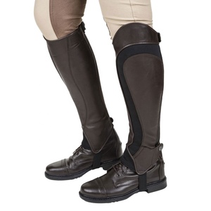 Mini-chaps en cuir d'équitation Equithème Elite Mini-chaps en cuir d'équitation Equithème Elite