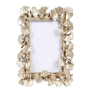 Miroir mural en métal en forme de feuille de Ginkgo de qualité assurée, décoration bohème encadrée - Product Image 6