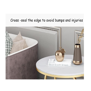 Adjustable Corner <b>Side</b> <b>Table</b> Luxury Furniture Marble Top End <b>Table</b> <b>Gold</b> Plated for Living Room, Hotel, Office factory Sale - Product Image 6
