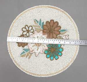 Artistic Handmade Beaded Embroidered <b>Placemats</b> Premium Decorative <b>Dining</b> Mats for Home Interior Wedding and Celebration <b>Table</b> - Product Image 2