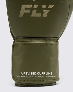 Guantes de Boxeo de Lujo de Primera Calidad al por Mayor, Personalizables, Profesionales, de Cuero, con Correa, Color Verde Oliva - Product Image 5
