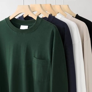 Sweat-shirt en coton doux de couleur unie unisexe impression de haute qualité différentes couleurs à manches longues col rond pour hommes - Product Image 5