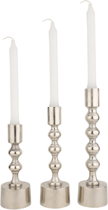 เชิงเทียนตกแต่งขายดีสำหรับตกแต่งบ้าน สีเงิน ผลิตจากอลูมิเนียมหล่อ ทำด้วยมือ ปรับแต่งได้ ชุด 2 ชิ้น - Product Image 2