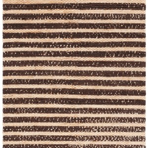 Tapis en jute naturel de style contemporain, design vieilli, fait main, moderne, réversible, tressé, pour salon, avec taille personnalisée - Product Image 4
