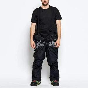 Unisex One-Piece Ski Jumpsuit <b>Waterproof</b> -Tex Breathable Softshell <b>Jacket</b> Pant Set Black <b>Camo</b> Pattern Hooded Zipper Fleece - Product Image 3