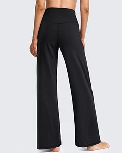 Pantalon de yoga personnalisé en nylon uni, taille mi-haute, avec poches, extensible, décontracté, épais, coupe ample pour homme, petites/moyennes/grandes tailles - Product Image 2