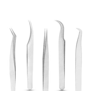 Pincettes d'extension de cils en acier inoxydable Diamond Grip Pointe en fibre antistatique Spécialement conçu Pickup Beauty - Product Image 4
