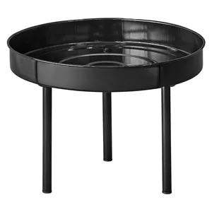 Brasero rond en acier Corten de haute qualité, épaisseur 2 mm, avec base, brasero portable pour le camping, brasero extérieur - Product Image 4