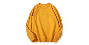 Suéter de Punto para Mujer, Cuello Redondo, Manga Larga, Color Beige Sólido, para Otoño, 100% Algodón, Corte Regular, Transpirable - Product Image 3