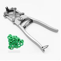 Applicateur de castration réglable en aluminium réutilisable, élastiseur à anneau bleu, outil vétérinaire manuel pour moutons, chèvres et bétail