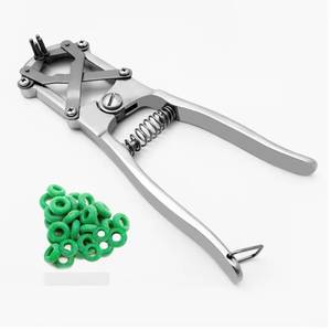 Applicateur de castration réglable en aluminium réutilisable, élastiseur à anneau bleu, outil vétérinaire manuel pour moutons, chèvres et bétail - Product Image 5