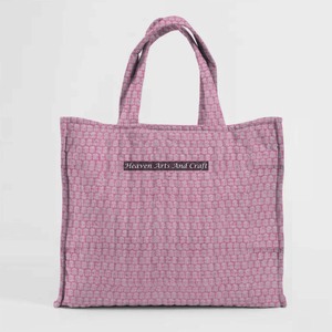 Main Bloc Imprimé Coton Matelassé Carré Réversible Matelassé Sacs Fourre-Tout Élégant Floral Bloc Imprimer Sac À Main Chic Sac Durable - Product Image 1