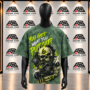 Camiseta con estampado personalizado al por mayor, camiseta con lavado ácido, camiseta con impresión digital, camiseta vintage personalizada con efecto desgastado - Product Image 1