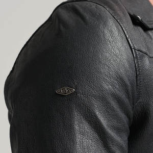 Veste en cuir véritable de style tendance, logo personnalisé imprimé, veste pour homme respirante et écologique, toutes tailles disponibles - Product Image 4