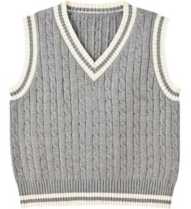 Cárdigan sin mangas de moda para mujer - Chaleco de punto con cuello en V y botones - Chaleco holgado suave y transpirable para otoño/invierno - Product Image 1