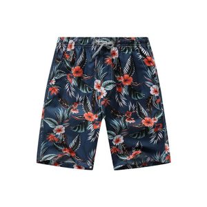 <b>Men</b> Floral Print Board Shorts Quick Dry Drawstring Waist Casual Swim <b>Trunks</b> Bermuda Length Polyester Material - Product Image 1