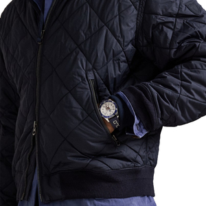 Premium Lightweight Quilted Jacquard Bomber <b>Jacket</b> Men Water Repellent OEM Custom Luxury Wind Resistant Athleisure Streetwear - Product Image 6