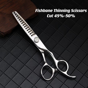 Ciseaux de coiffure professionnels pour salon de coiffure, ensemble de ciseaux de coupe pour effilage et coupe droite - Product Image 3