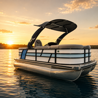 Bateau à pontons en aluminium et EVA de 16 pieds, certifié CE, 90 CV, bateau de pêche et de loisirs, structure démontable, fabrication OEM
